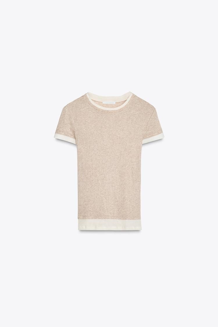 ZARA ダブルレイヤードデザインTシャツ 5644/318 (ZARA/Tシャツ