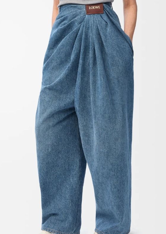【激安通販 オンラインショップ】日用品 Loewe ジーンズ（デニム） ドレープ ロエベ25SS パンツ