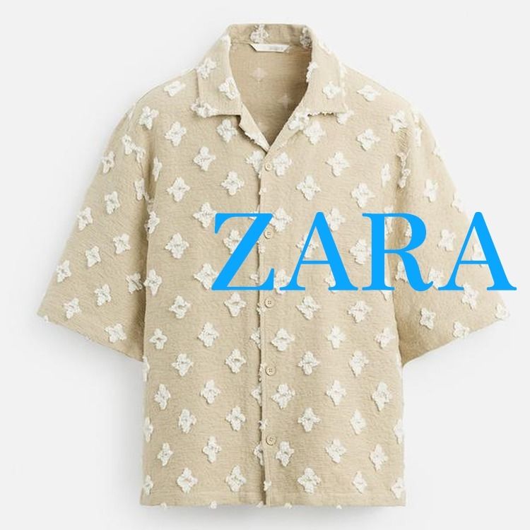 【ZARA】テクスチャジャカードシャツ ブラウン | 2878/310/700 ZARA】テクスチャジャカードシャツ ベージュ | 2878/310/710
