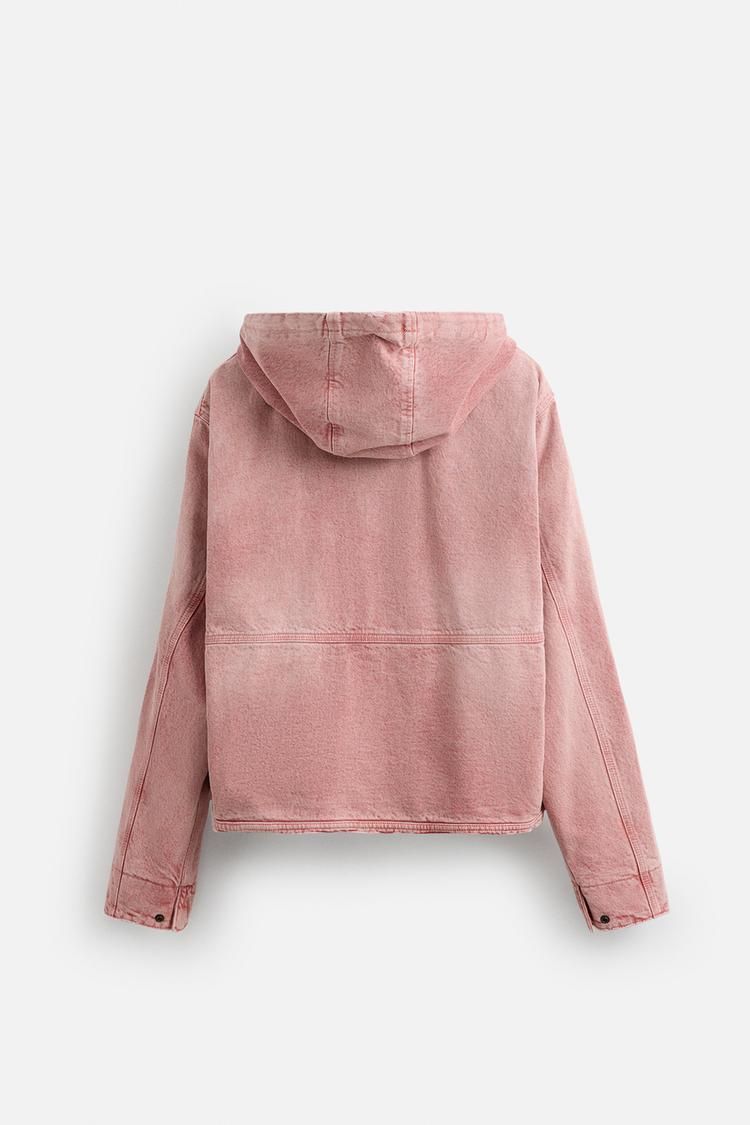 ZARA】ウォッシュドフード付きジャケット 1538/427/626 (ZARA