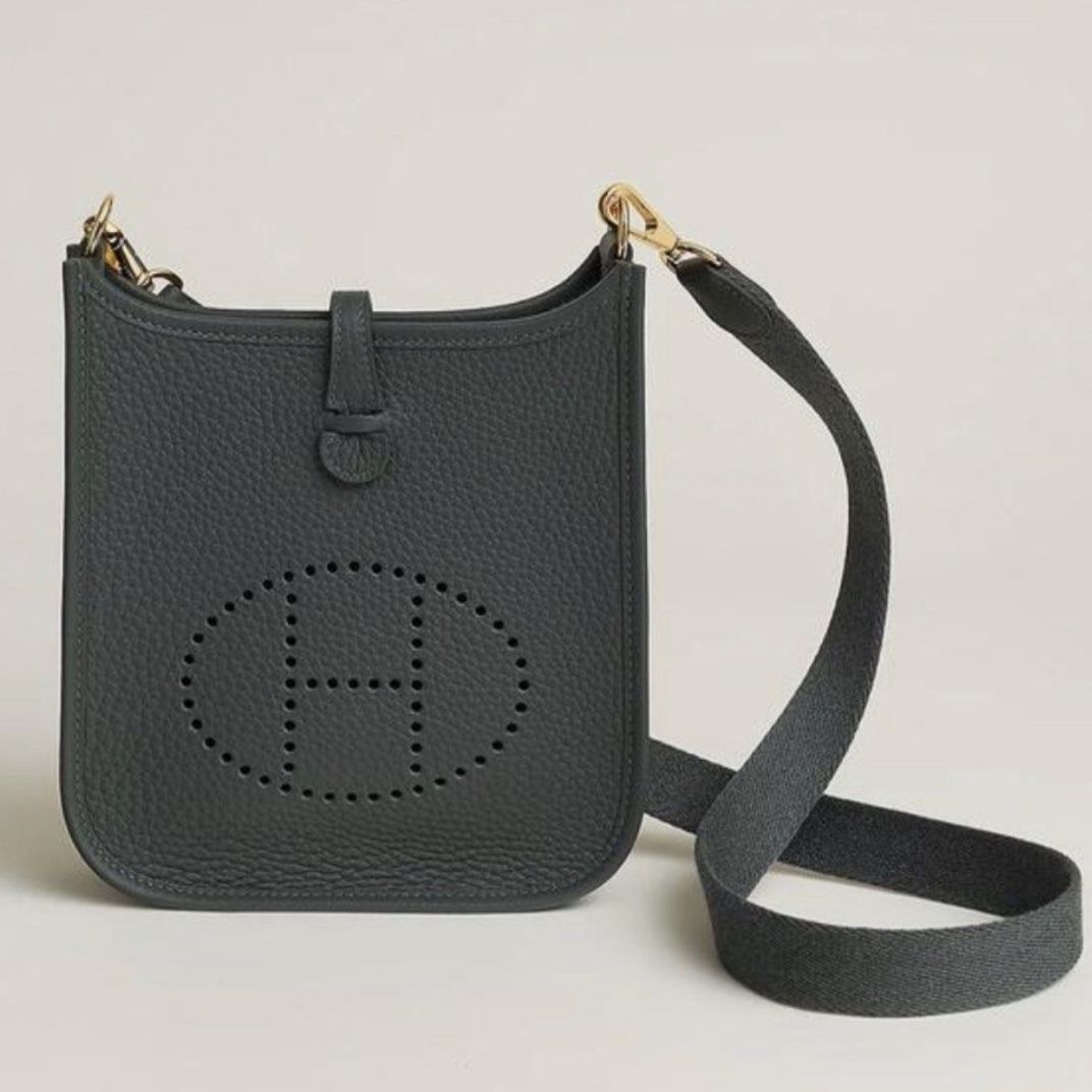 HERMES ミニエヴリン TPM 16 ヴェールマングローブ ゴールド金具