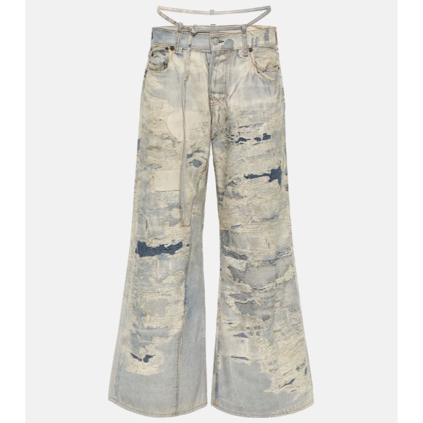 ☆Acne Studios☆リペア ミッドライズ ワイドレッグ ジーンズ