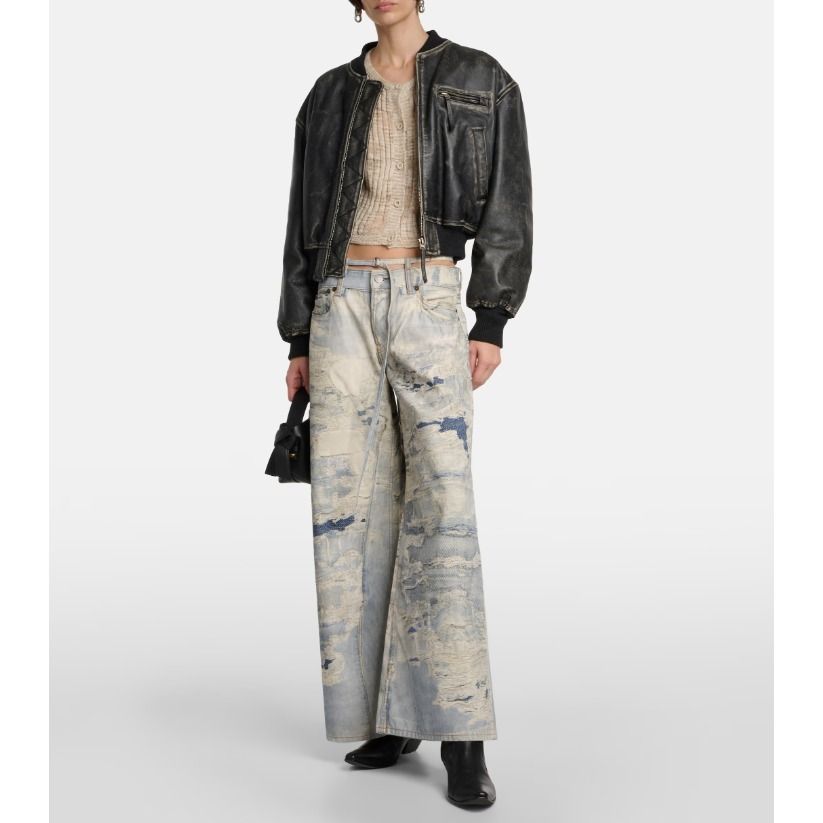 ☆Acne Studios☆リペア ミッドライズ ワイドレッグ ジーンズ