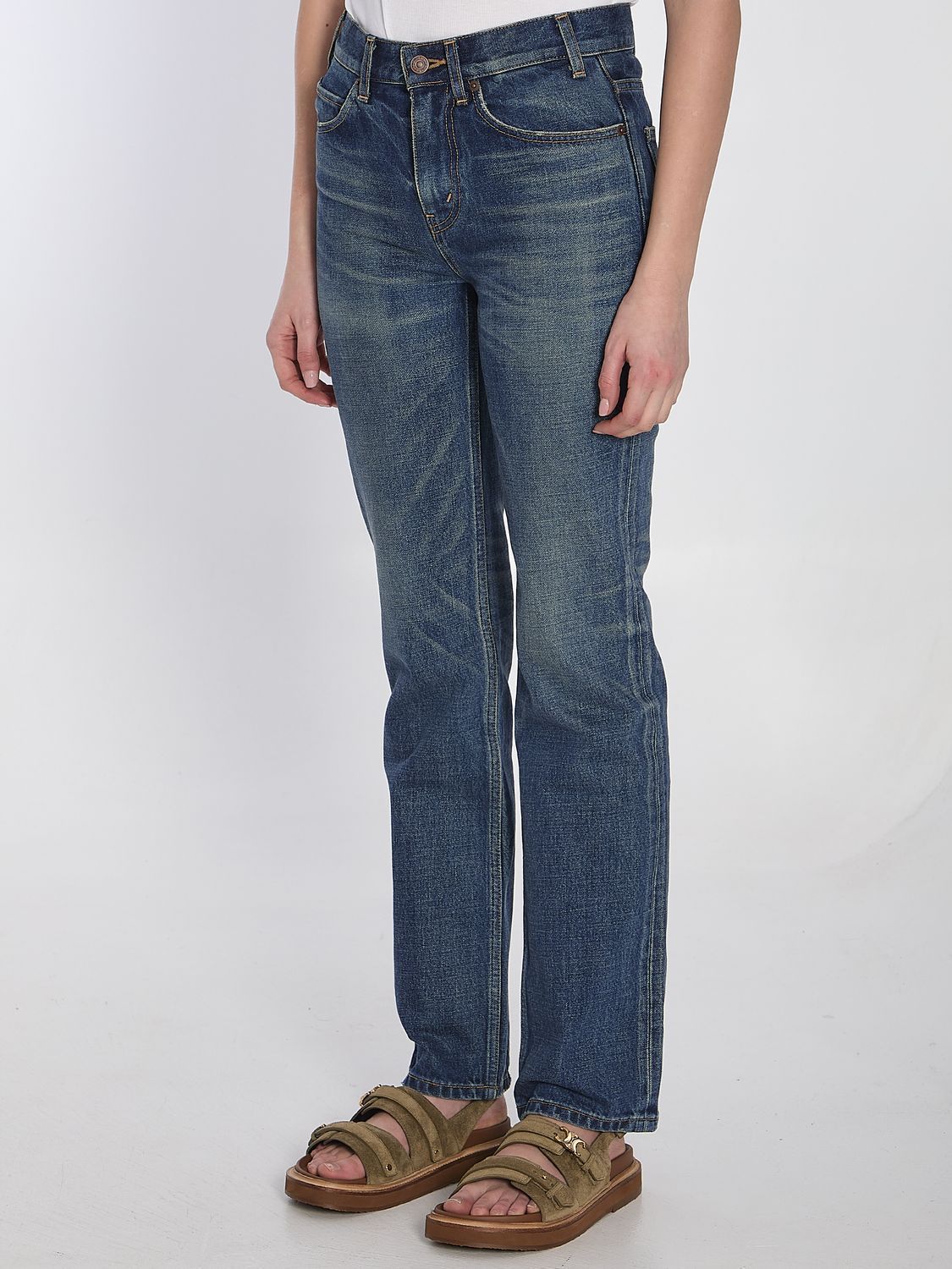 CELINE FRANCOISE JEANS IN DARK UNION WASH DENIM 2N48A930F