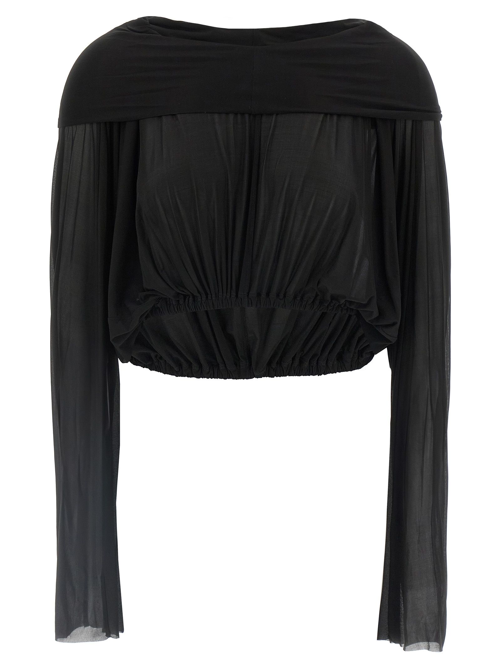 RICK OWENS 'Crooped Hooded Tunic' sweater Black (RICK OWENS