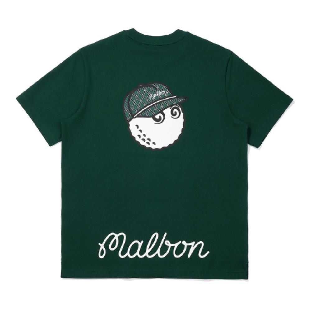 Malbon Golf Argyle Bucket Uni Round T-Shirt GREEN M4323PRS01