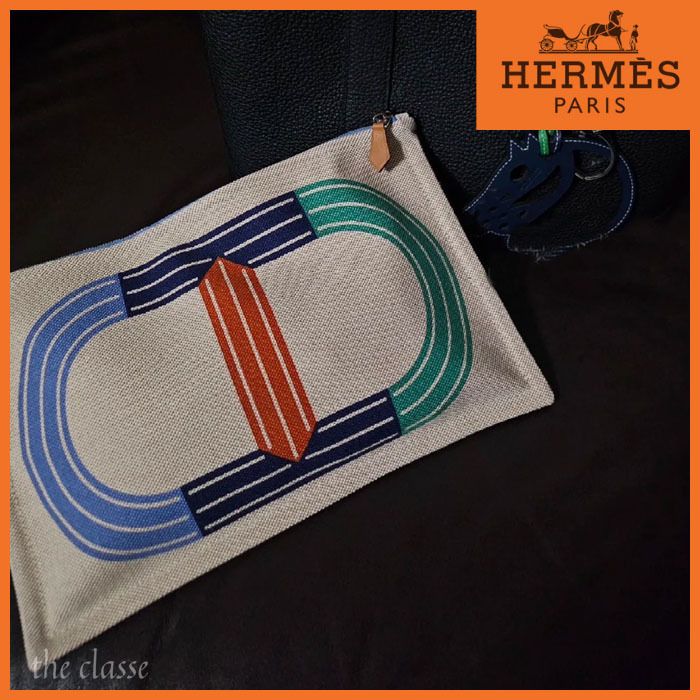 *ギフトに最適な人気カラー*【HERMES】Maillon Marin ポーチ カラフル可愛い /寒色系】HERMES Maillon Marin ポーチ (HERMES