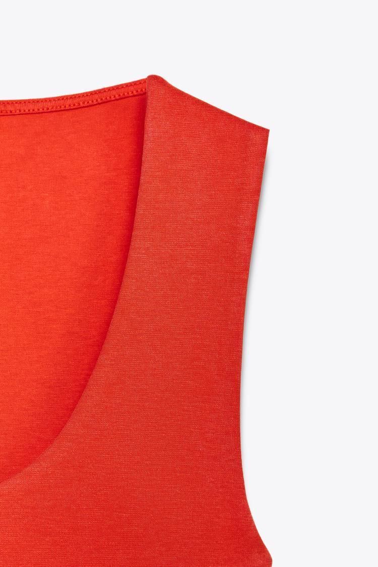 【ZARA】インターロック ミディ丈ワンピース 4174/185/675 ZARA】インターロック ミディ丈ワンピース 4174/185/675 (ZARA