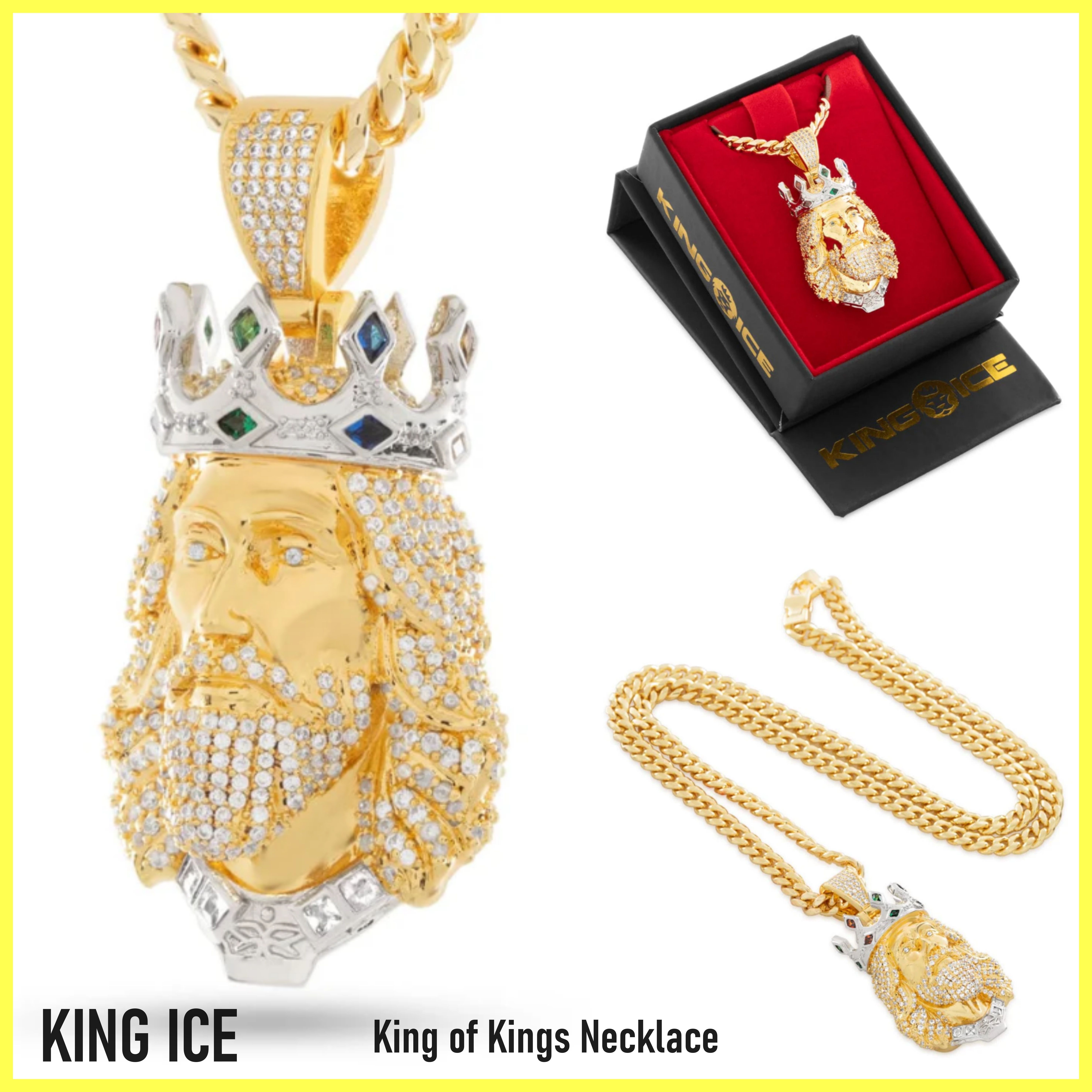 送料関税込【King Ice】King of Kings Necklace キング☆国内発