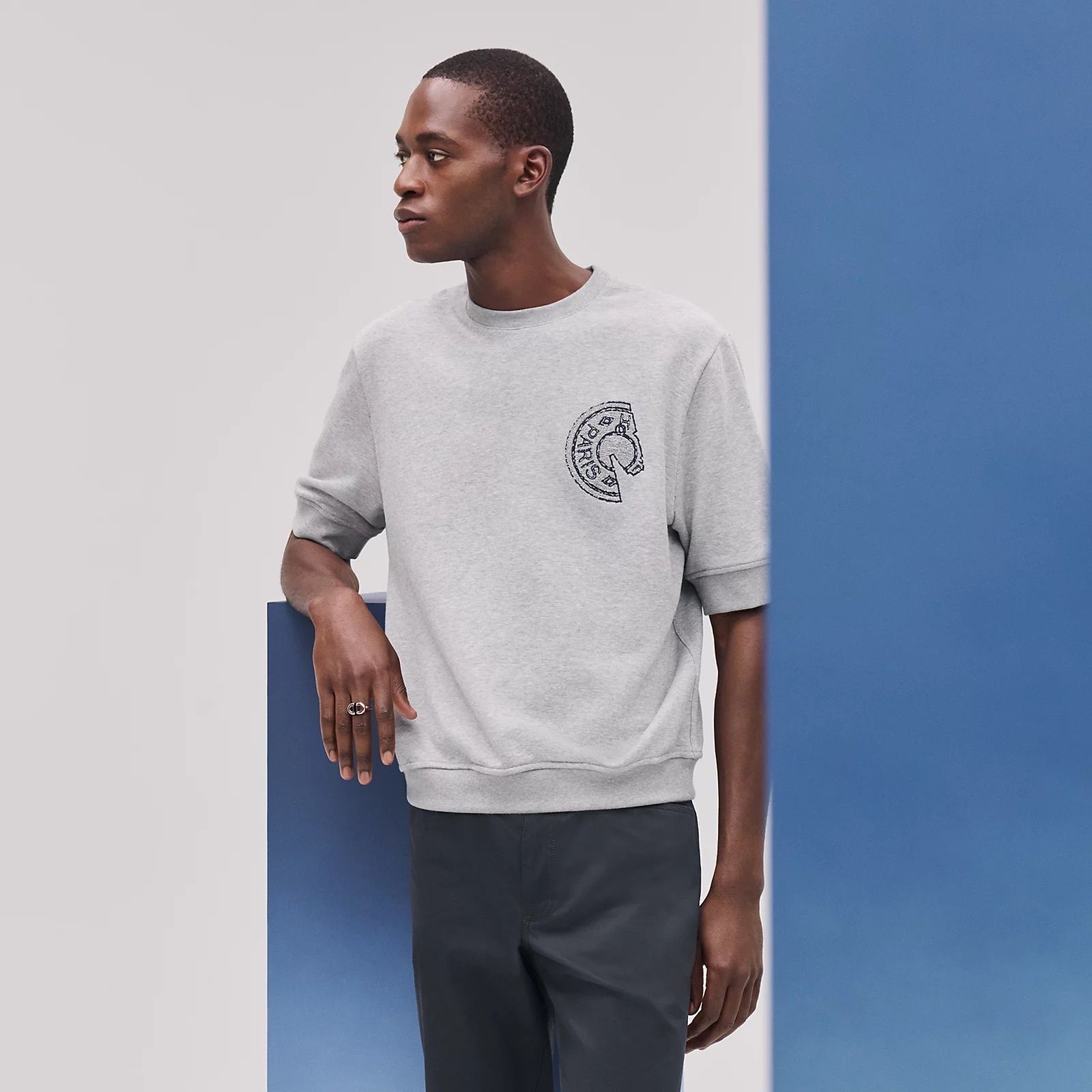 HERMES ラウンドネックTシャツ《クルー・ド・セル》DHL 直営店