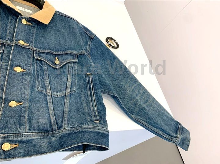 お洒落◇CELINEロゴトラッカーデニムジャケット DARK UNION WASH
