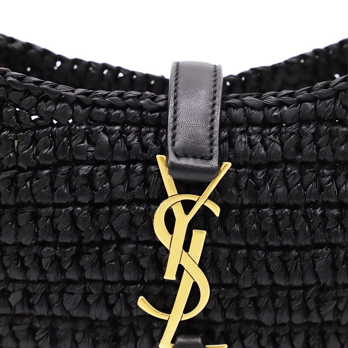 【送関込】Saint Laurent☆LE 5 A 7 ミニ（ラフィア） SAINT LAURENT Le 5 à 7 Supple ラフィア スモール ショルダー