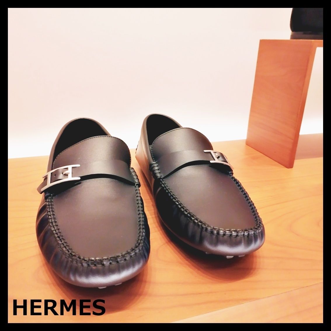 HERMES エルメス ローファーイディル Idylle カーフ ブラック