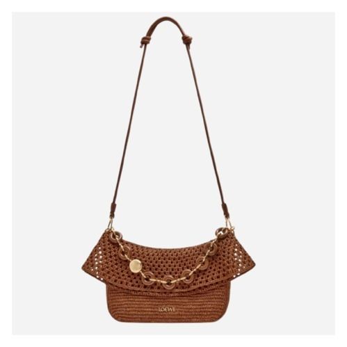 スピード配送◆送込【LOEWE】オラ*バッグ*ミディアム オラ バッグ ミディアム（ラフィア&カーフ） ゴールド - LOEWE