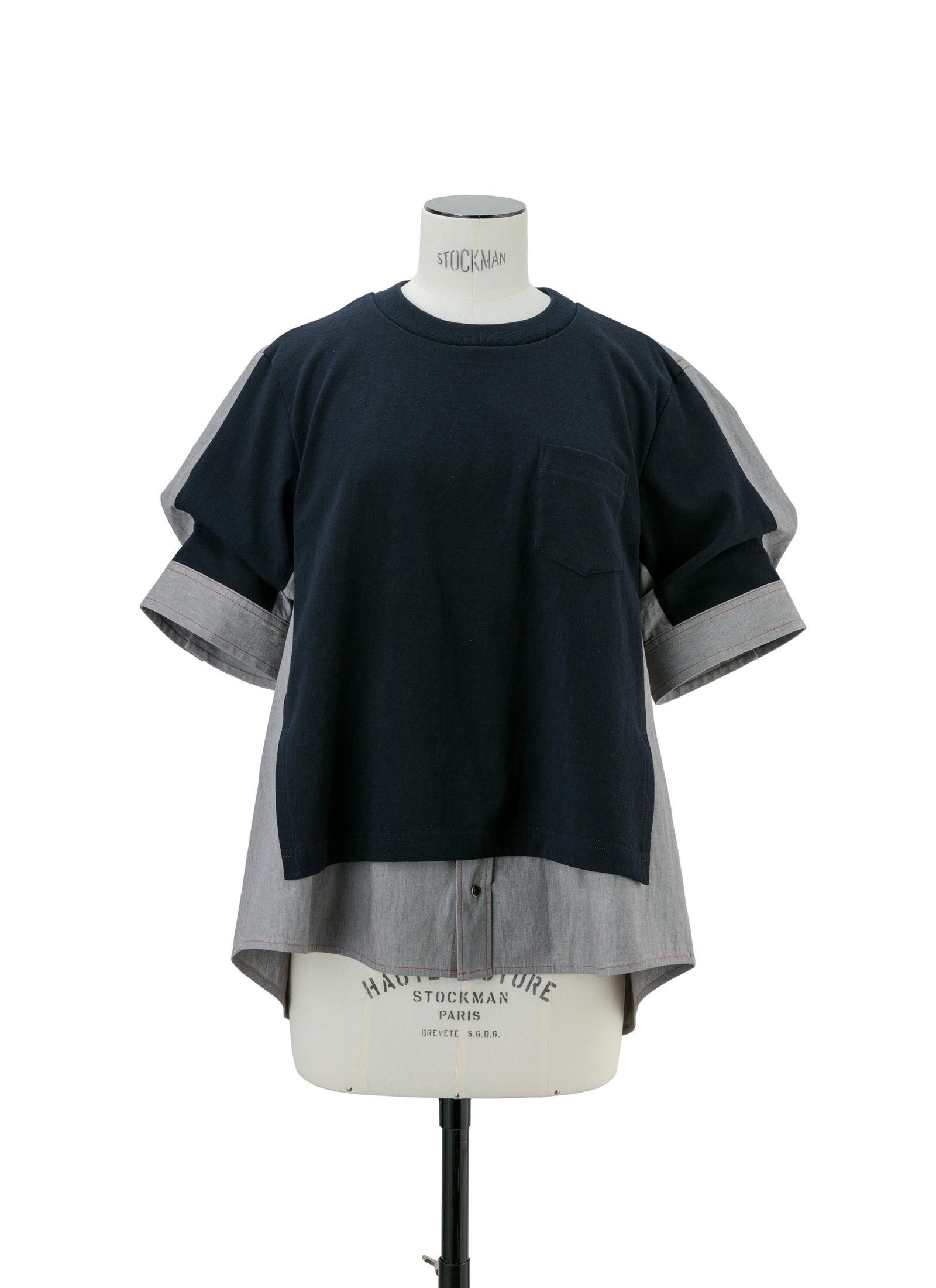 国内より1WEEK【sacai】Dungaree x Cotton Jersey T-Shirt