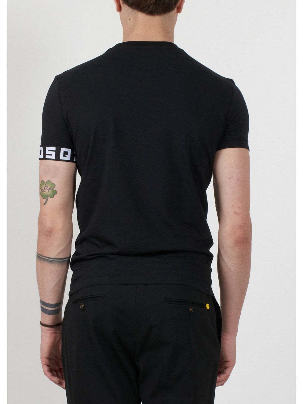 DSQUARED2 ICON クルーネック サイドロゴストレッチ 半袖Tシャツ DSQUARED2 クルーネック サイドロゴ ストレッチ 半袖Tシャツ (D