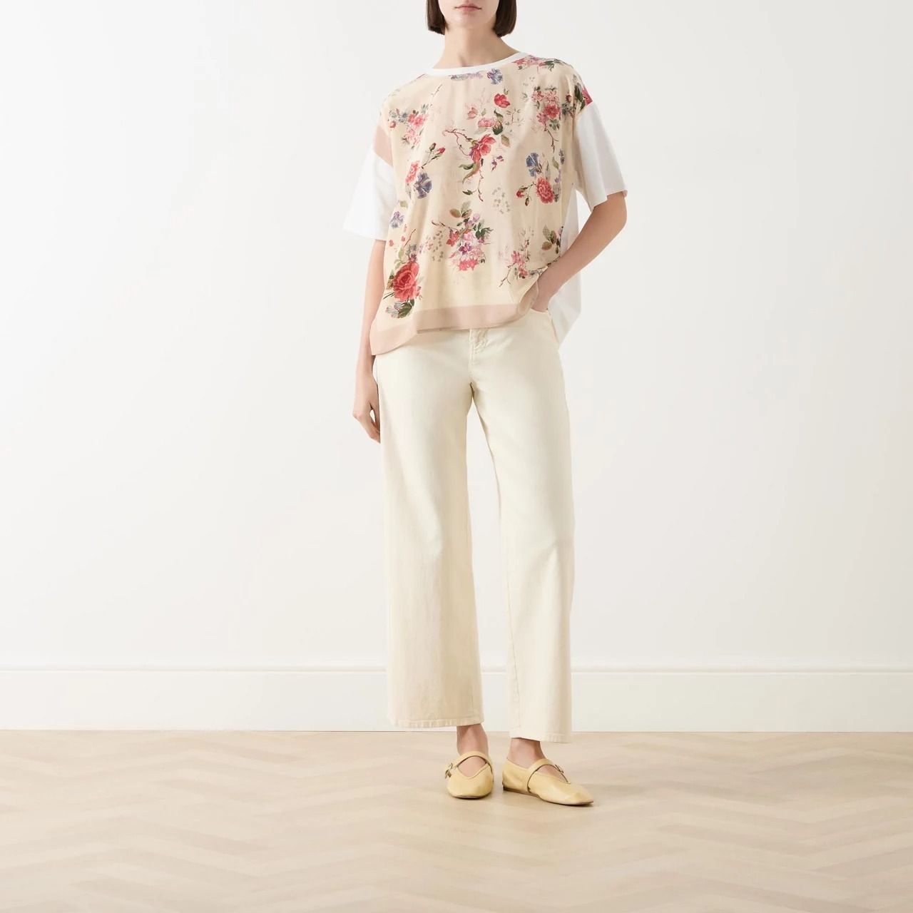 正規品★MAX MARA プリントシルク&ジャージーTシャツ WEEKEND MAX MARA】プリント シルク & ジャージー Tシャツ