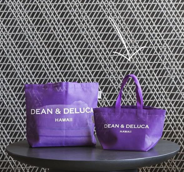 DEAN＆DELUCAハワイ限定 メッシュトート 紫 パープル L (中
