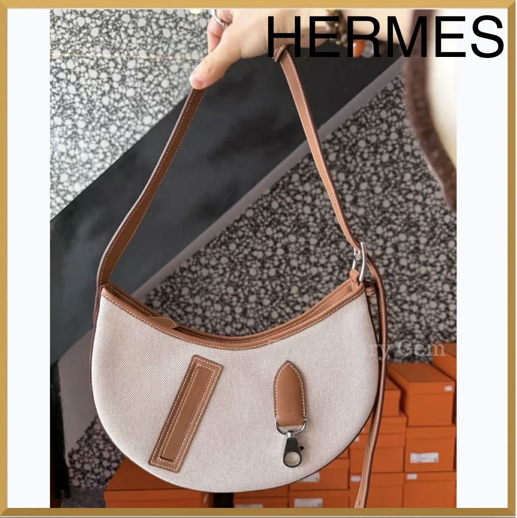 人気【HERMES】バッグ プチ アルソン トワル＆キュイール
