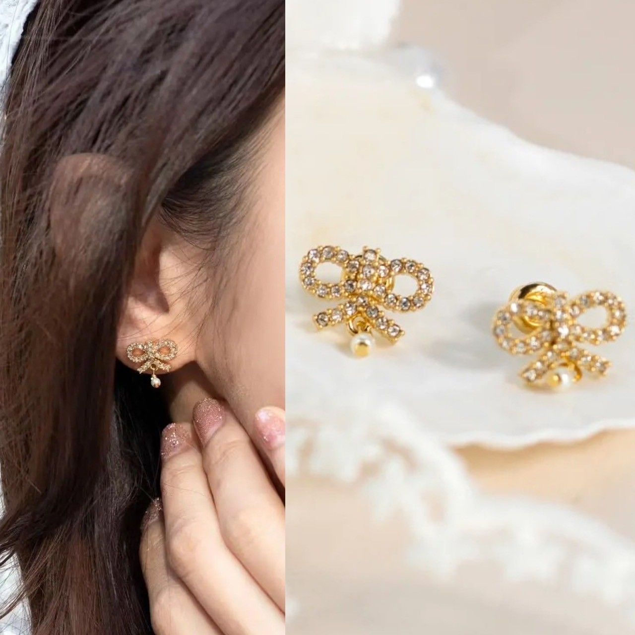 大きめパールがかわいい♪】Dior☆ ピアス (Dior/ピアス