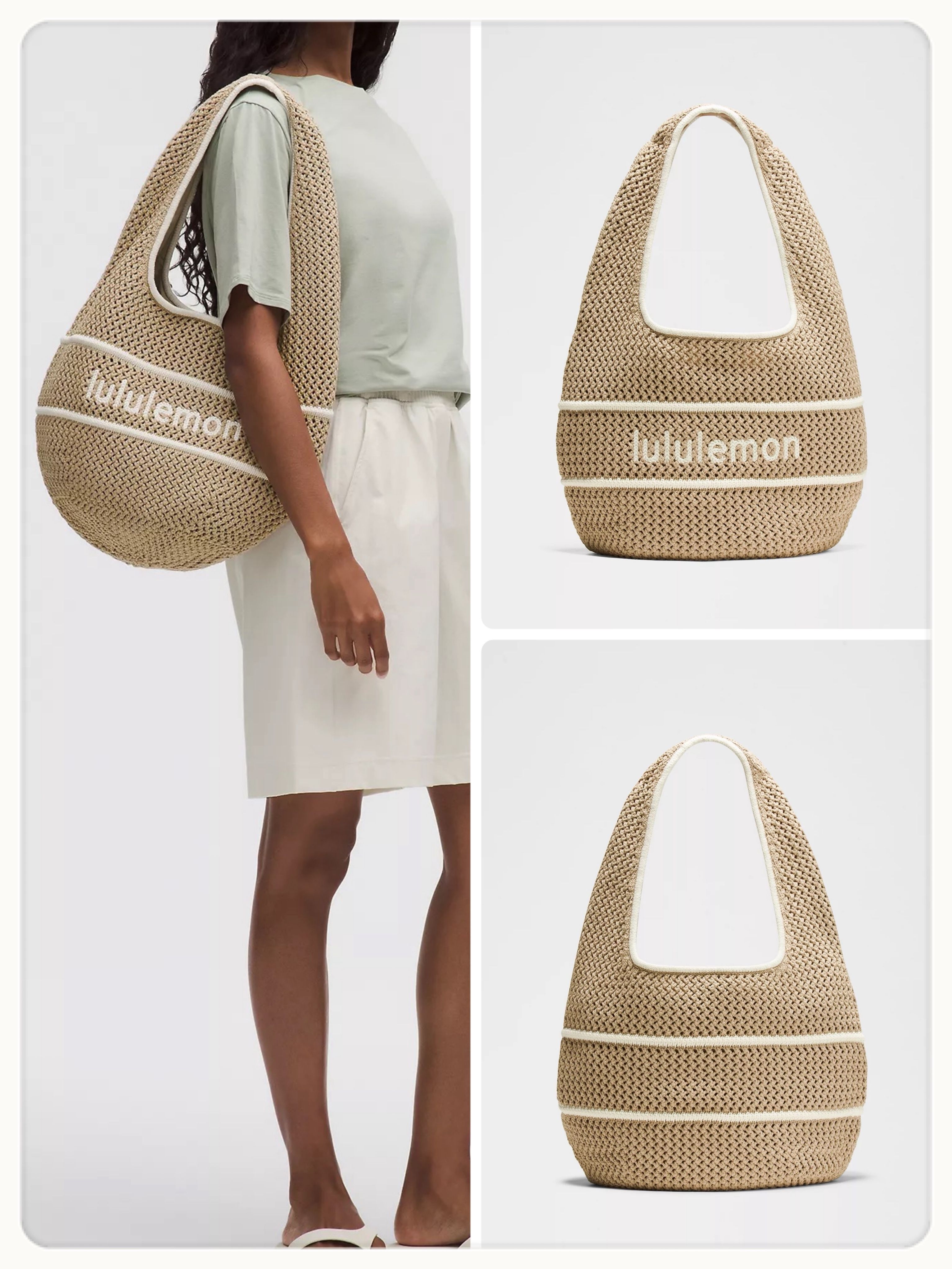 ●lululemonルルレモン●コットンクロシェ ショルダーバッグ 7L NEW / 日本未入荷 ) Cotton Crochet Shoulder Bag 7L (lululemon