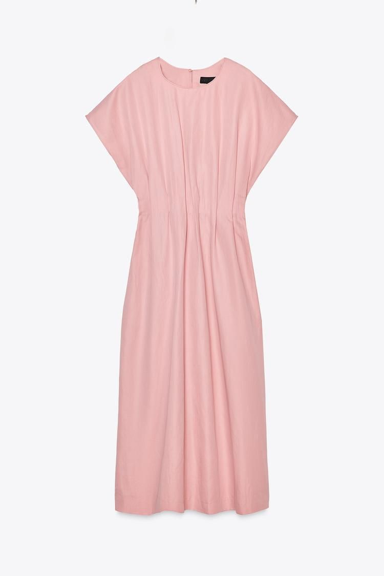 ZARA プリーツ入りミディワンピース ZW COLLECTION 4333/041