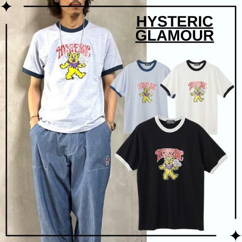 HYSTERIC GLAMOUR】FIRE BEAR GLITTER Tシャツ (HYSTERIC
