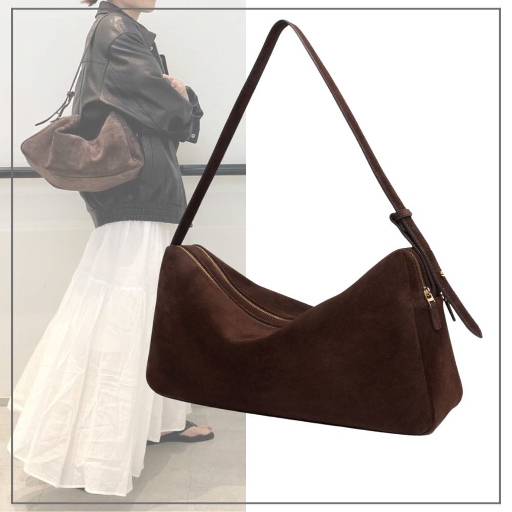 【日本完売】ELLEME/エレメ Trousse Large Suede Browny 日本完売】ELLEME/エレメ Trousse Large Suede Browny (elleme