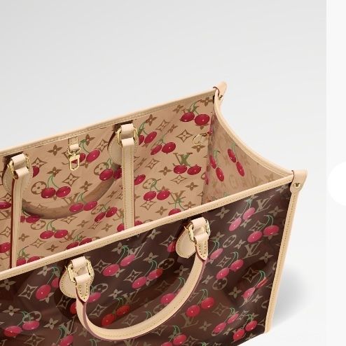 送込*ルイヴィトン×村上隆*PVCモノグラムチェリーオンザゴーGM ルイ·ヴィトン】「LOUIS VUITTON × MURAKAMI」第3章よりブラウン