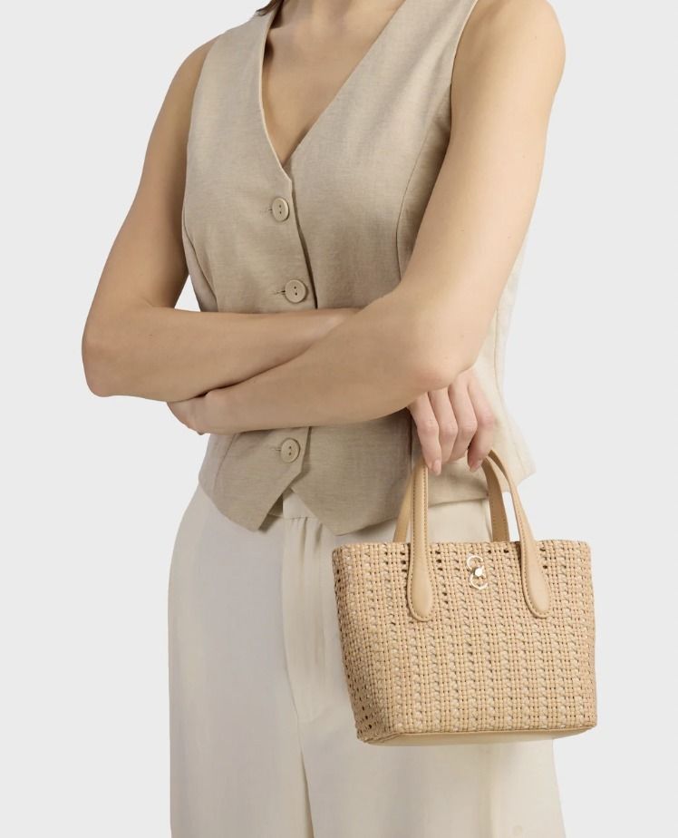 毎日を彩るバック【CAFUNE】Mini Hexa Tote Cafuné - Mini Hexa Tote - White(Woven)