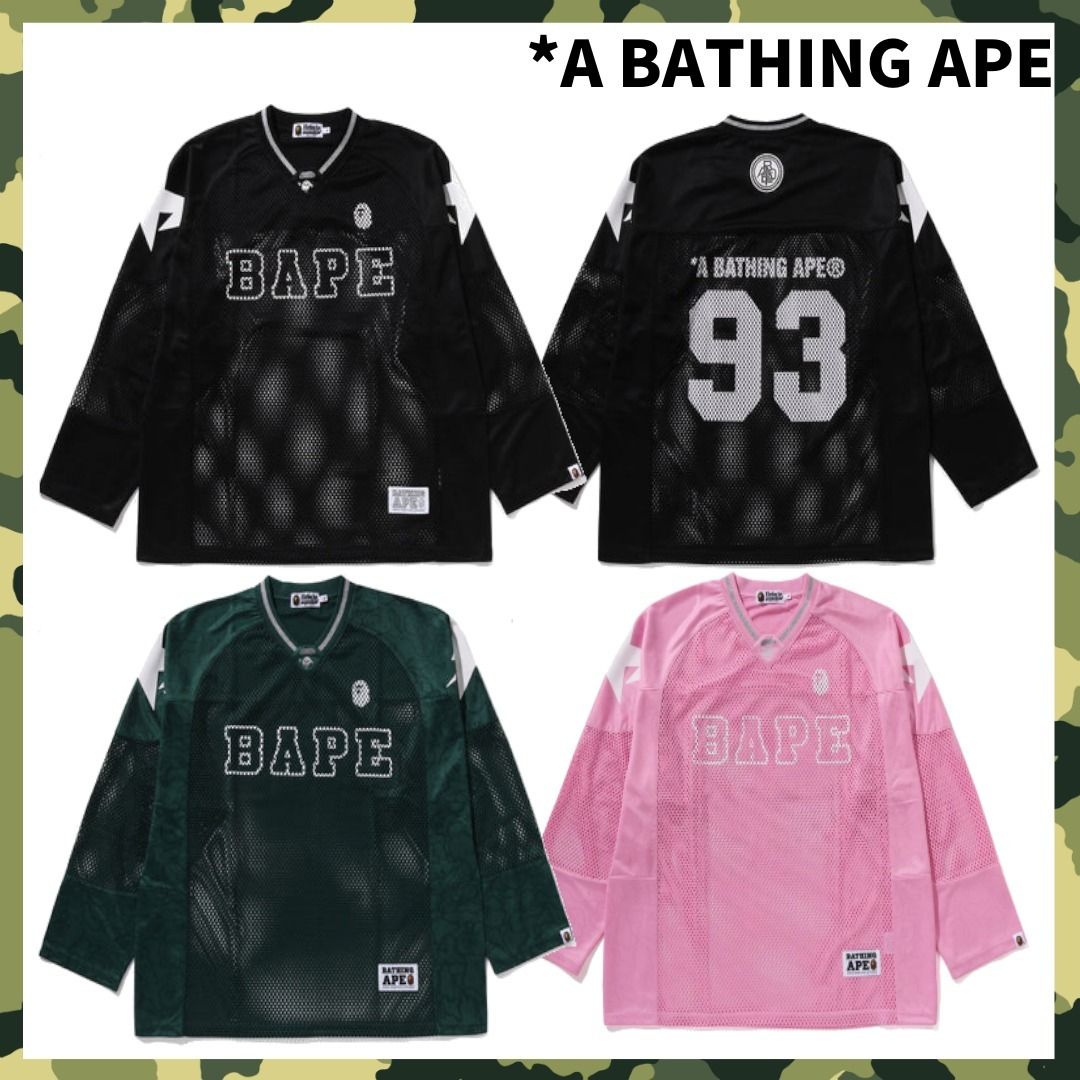 「数量限定 在庫処分セール」 BAPE メッシュフード付きトレーナー ブラック 93サイズ トップス