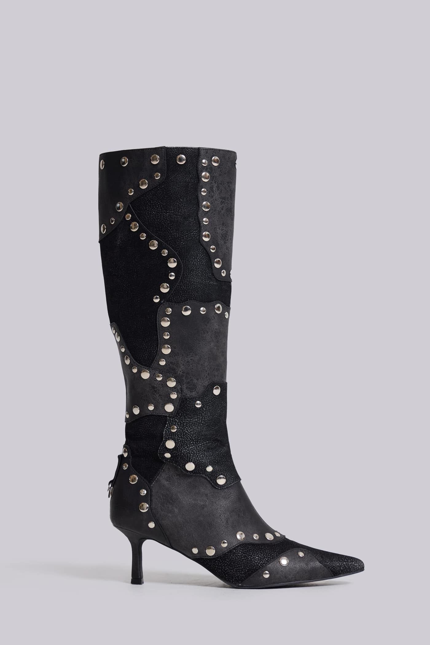 JADED LONDON/Shadow スタッズ ニーハイ ブーツ JADED LONDON】Shadow スタッズ ニーハイ ブーツ 送料・関税込