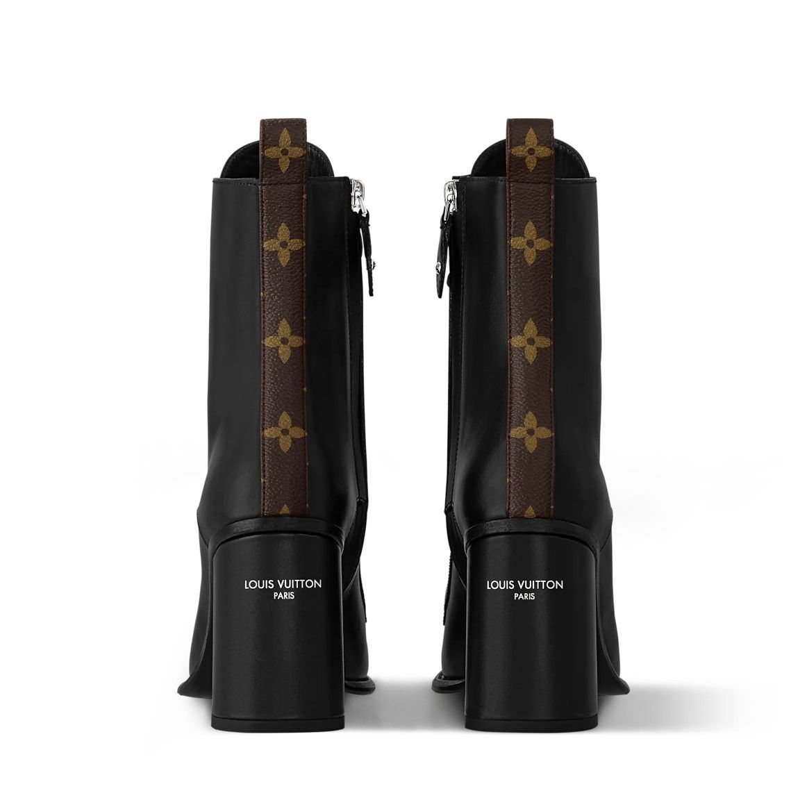 新*LOUIS VUITTON*Berlin オープントゥアンクルブーツ ブラック