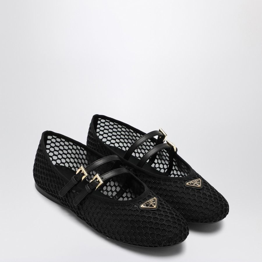 関税込☆VIP価格【PRADA】メッシュファブリック バレリーナ