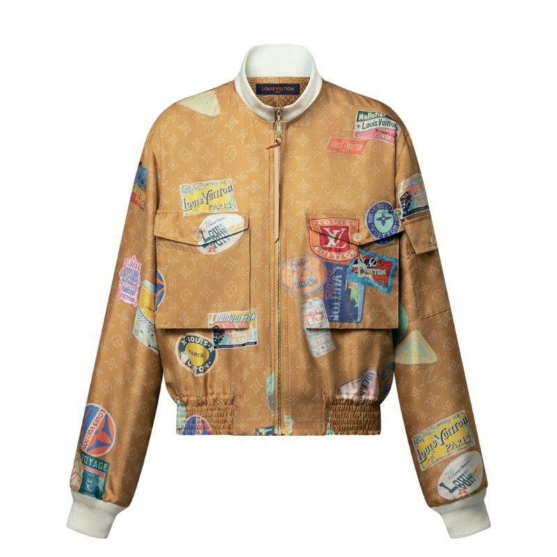 【主役級♪】Louis Vuitton リバーシブル パッチ ジャケット LOUIS VUITTON ルイヴィトン トラベルパッチ ボンバージャケット