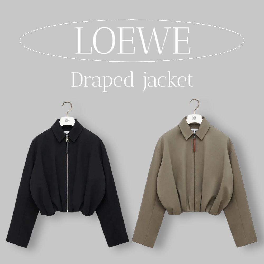 LOEWE＊Draped jacket コットン シルク ジャケット＊送料込