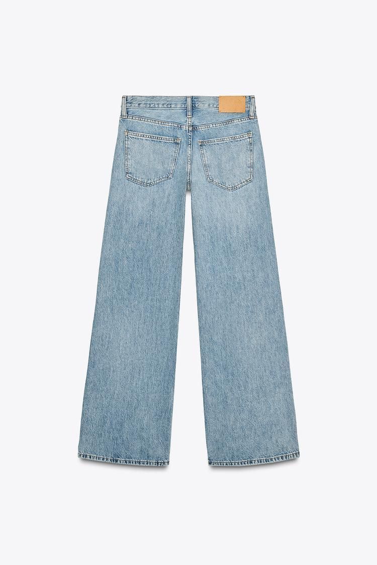 【ZARA】ZWコレクション ワイドレッグ ローライズジーンズ ZWコレクション ワイドレッグ ローライズジーンズ - ホワイト