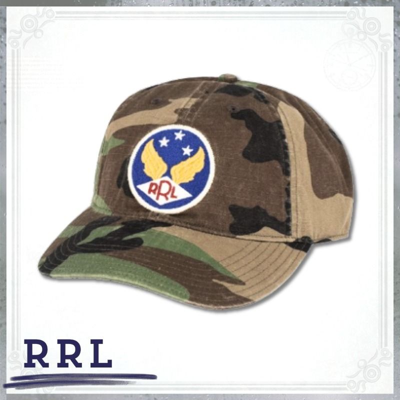 RRL】ウイングロゴ カモ ボールキャップ (RRL/キャップ