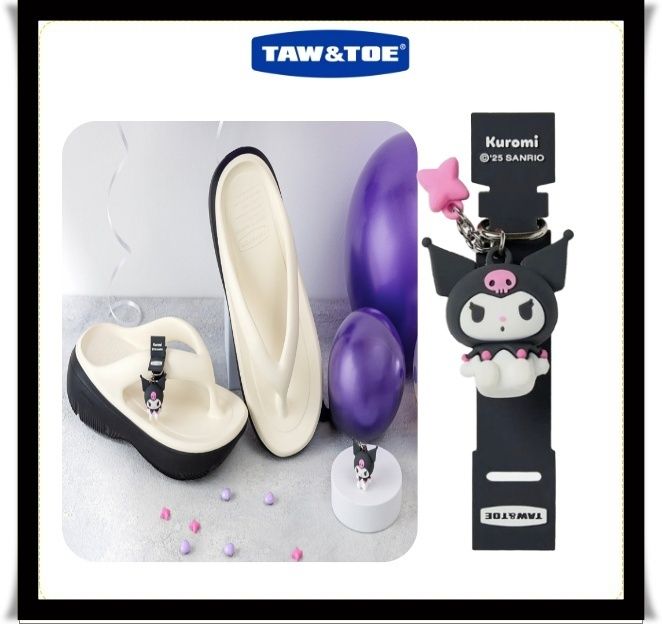正規品販売！ Taw&Toe] Plumpy ビーチサンダル＆チャームセット クロミ ストラップ