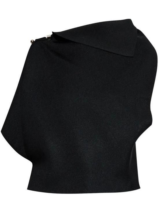 JACQUEMUS 黒 フリル ベアトップ 新品 36