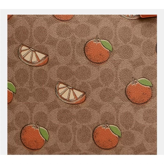 COACH オレンジプリントのシティトートバッグ COACH】オレンジ プリント ☆ シティ トートバッグ (Coach