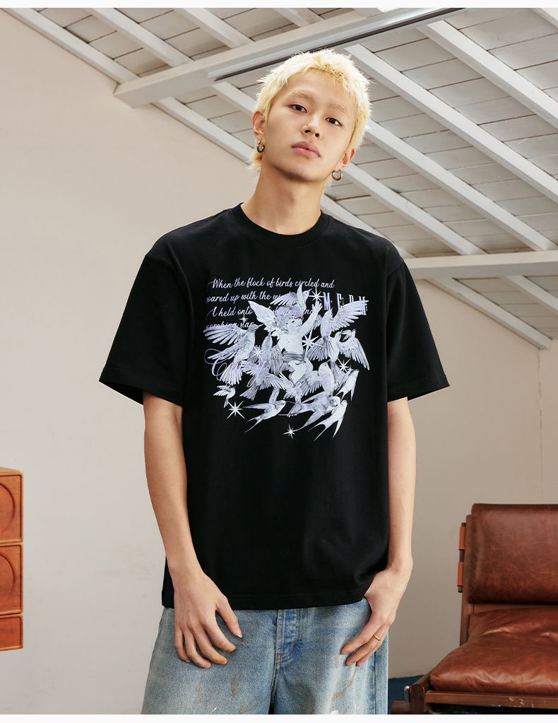 MR. ENJOY DA MONEY レトロ 半袖 Tシャツ クルーネック 男女兼用 MEDM レトロ きロゴ Tシャツ 半袖 男女兼用 (MR. ENJOY DA MONEY
