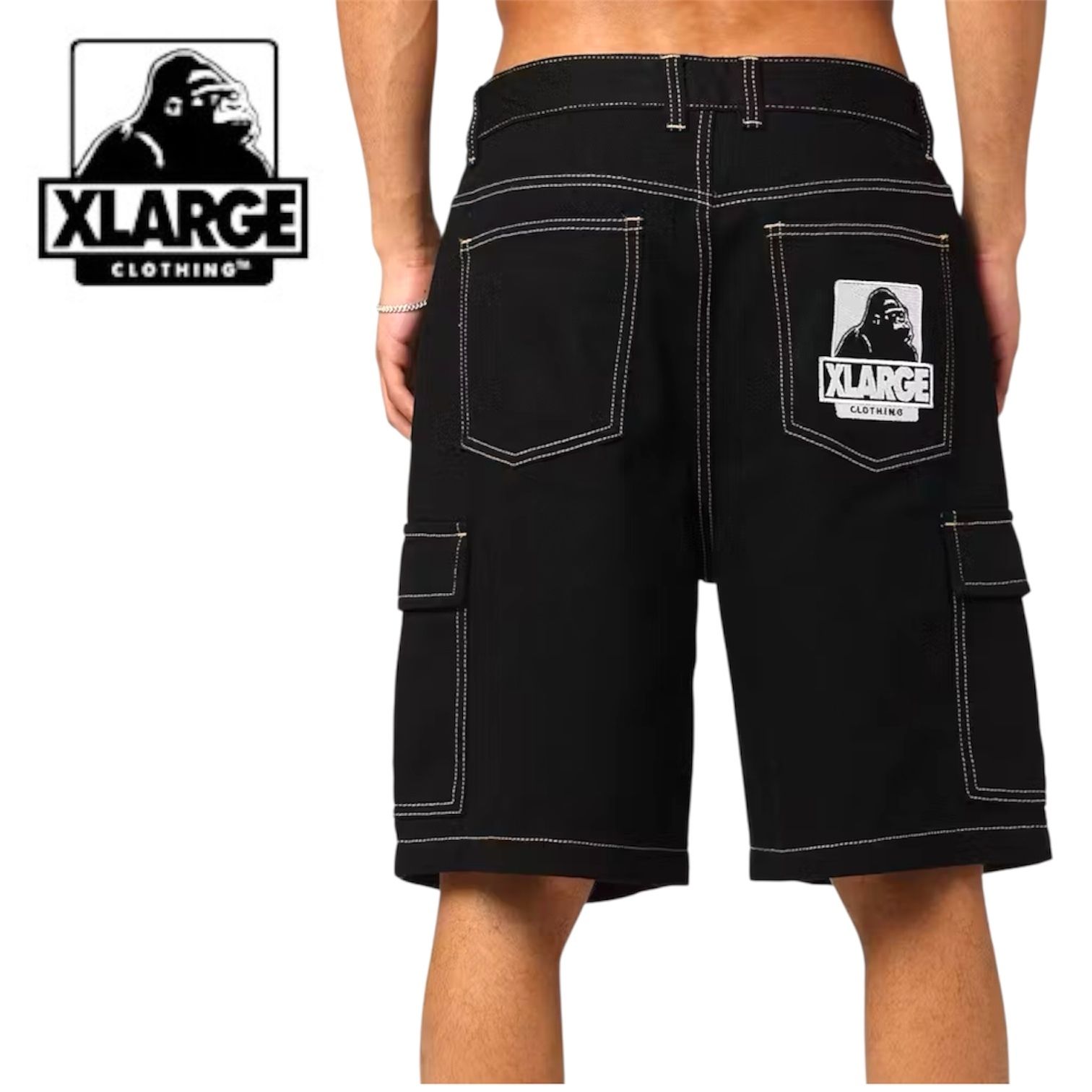 XLARGE エクストララージ デニム カーゴパンツ ハーフパンツ (X