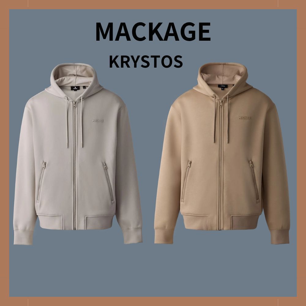 【Mackage】KRYSTOS ダブルフェイス ジップアップロゴパーカー Kryssa, Double-Face Zip-Up Hoodie | Mackage® US