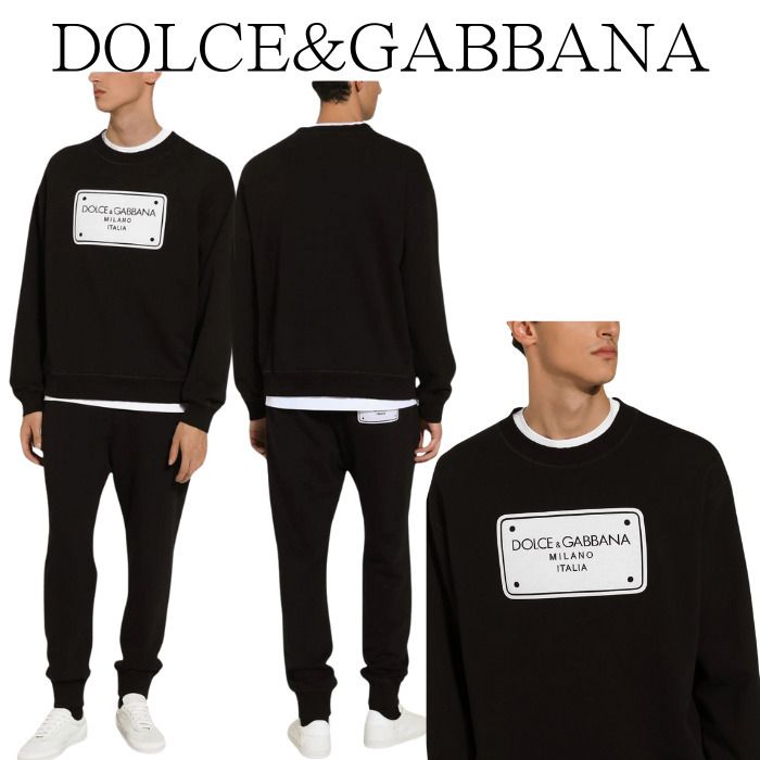 DOLCE & GABBANA ホワイト トレーナー ロゴプリント DOLCE & GABBANA ホワイト トレーナー ロゴプリント