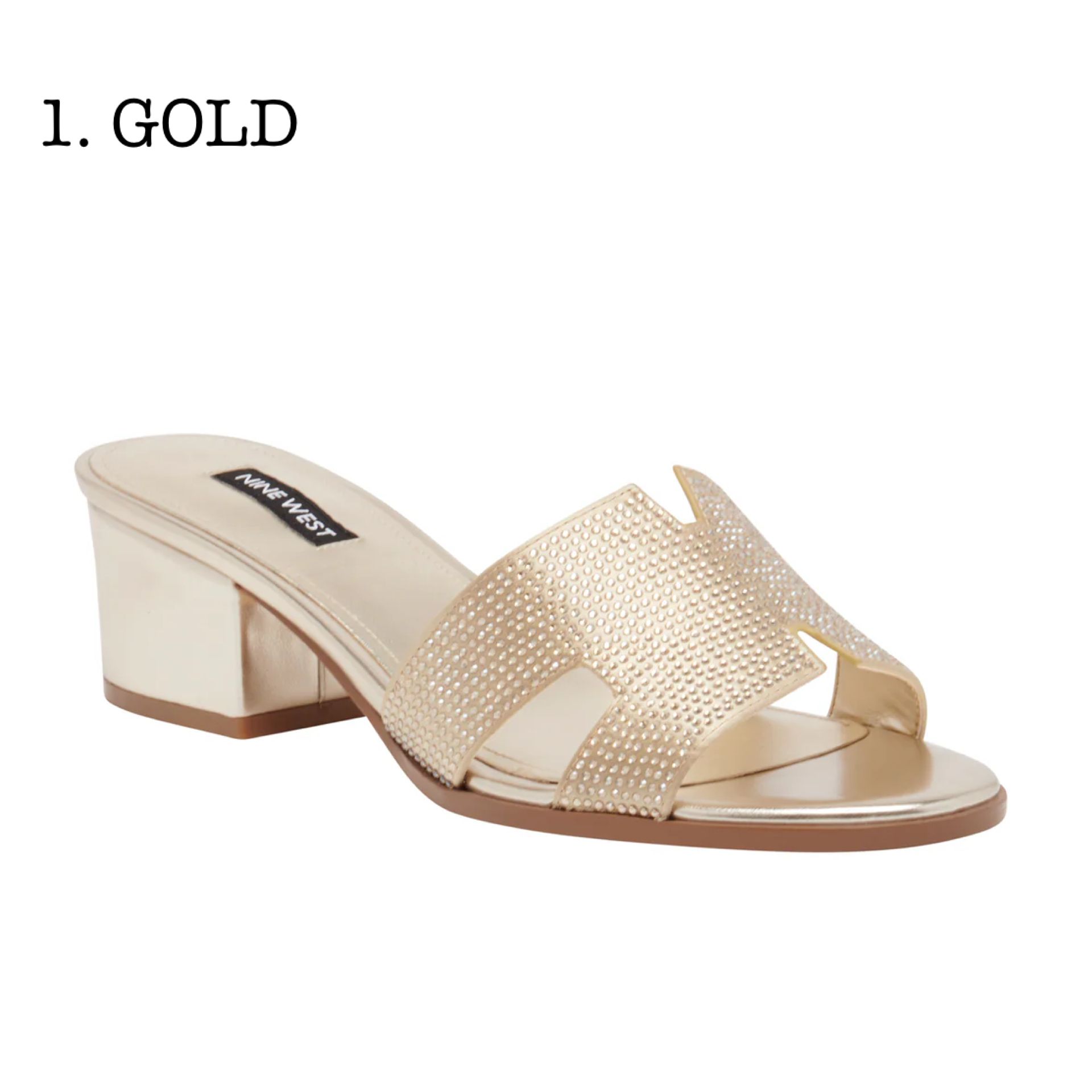 【NINE WEST】 AUBREY ブロック ヒール サンダル 6cm NINE WEST】 AUBREY ブロック ヒール サンダル 6cm (Nine West
