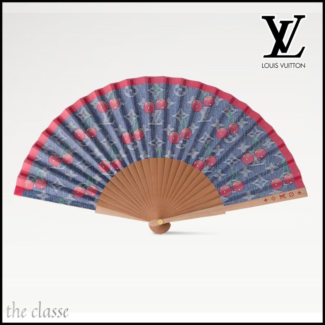 村上隆コラボ【Louis Vuitton】LVxTM チェリーファン 扇子セット 注目の的☆】Louis Vuitton×村上隆 チェリーファン/扇子 (Louis