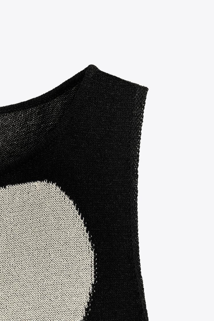 ZARA ドット柄ロング丈ニットワンピース 9598/205 ZARA】ドット柄ロング丈ニットワンピース 9598/205/084 (ZARA