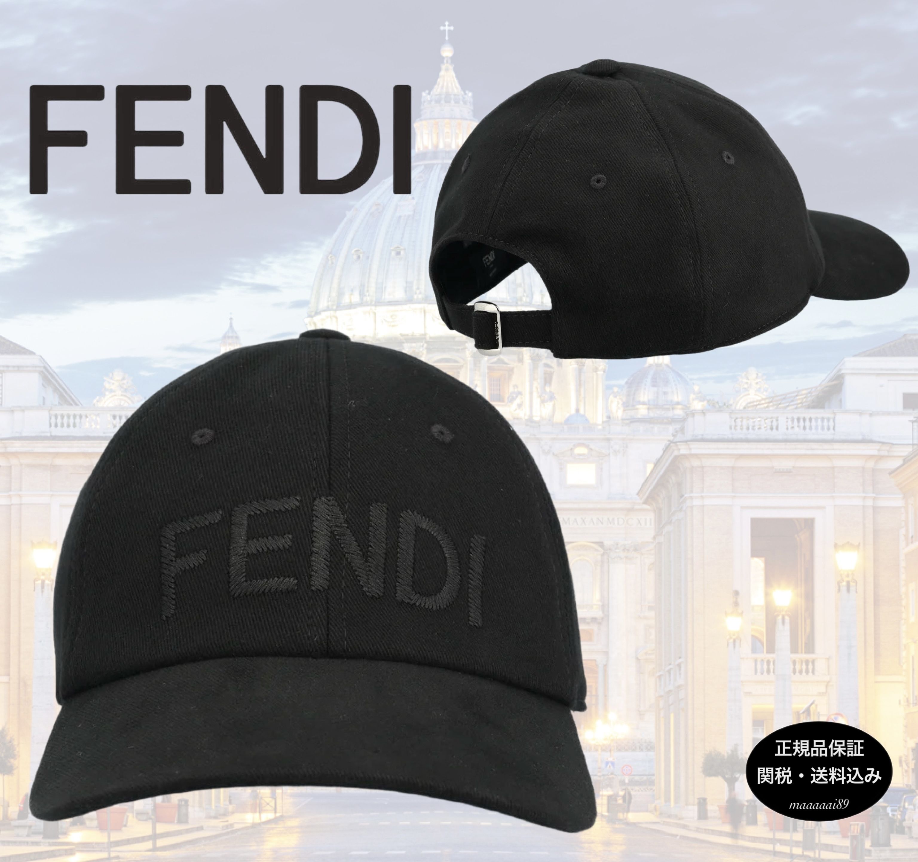 FENDI ロゴキャップ確実正規品