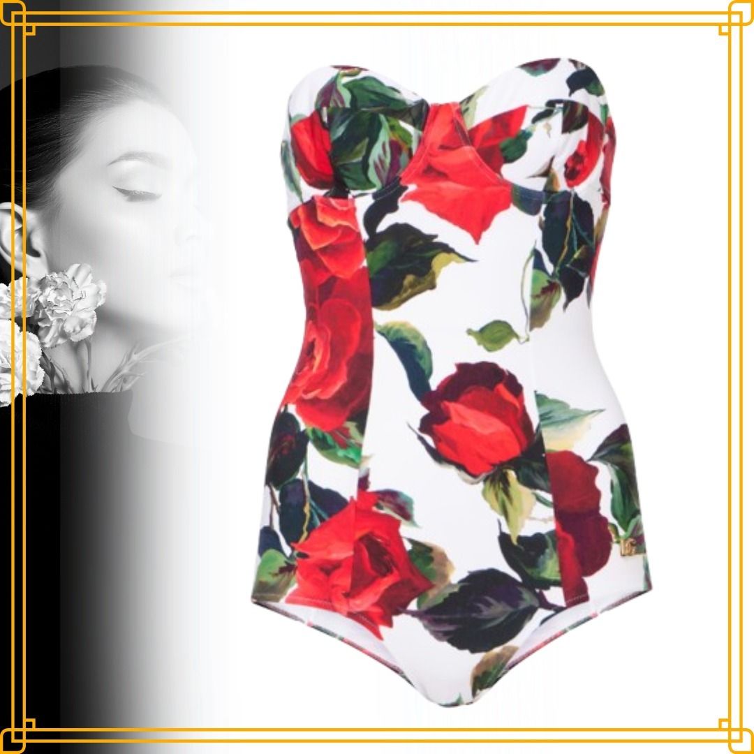 ◆直営店◆【Dolce&Gabbana】マジョリカプリント ワンピース水着 Multicolorのウィメンズ マヨリカプリント ワンピース スイム